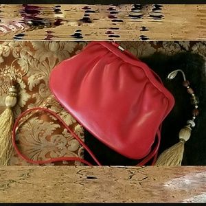 Handbag, JR, red vintage